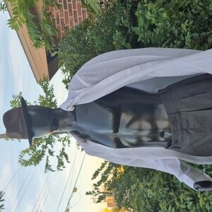 AC Linos Men's White Pure Linen Luxury Shirt W/Removable Collar